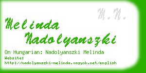 melinda nadolyanszki business card